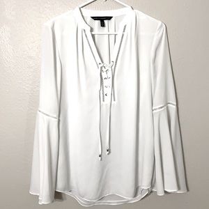 WHBM beautiful off white blouse